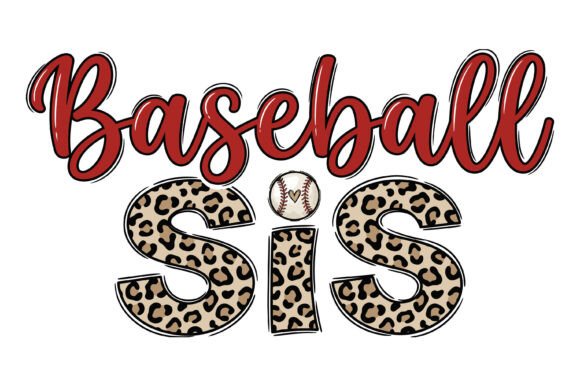 Baseball Sis Leopard Print SVG: Graphics & T-Shirt Designs