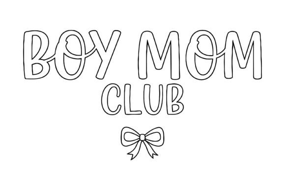 Boy Mom Club Typography Design for Graphics & T-Shirt Designs