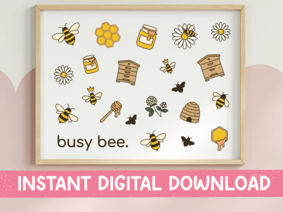 Busy Bee Honey Scatter: Graphics for T-Shirt Designs