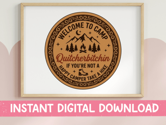 Camp Quitcherbitchin Leather Look SVG Design Review