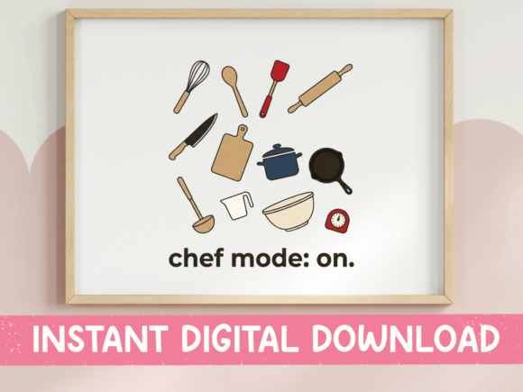 Chef Mode on Cooking Scatter SVG Graphics for T-Shirt Designs