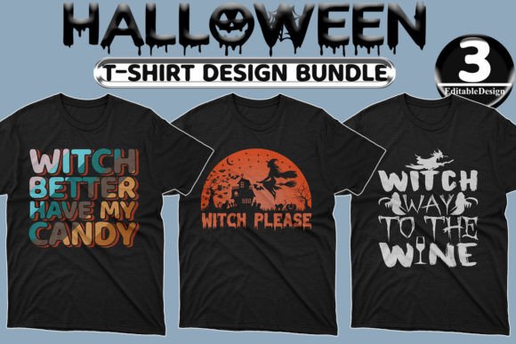 Halloween T-shirt Bundle Graphics & Print Template Review