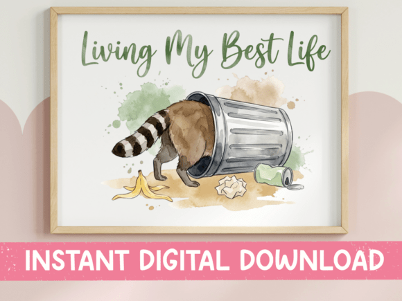 Living My Best Life Raccoon SVG PNG: Graphics & T-Shirt Designs Review