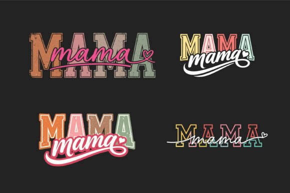 Mama Retro Colorful Varsity Script: Graphics Review