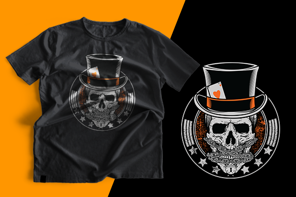 Skull Poker Graphics: Print Templates for Crafters