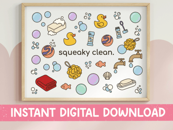 Squeaky Clean Bath Scatter SVG PNG: T-Shirt Graphics Review