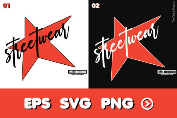 Streetwear SVG Urban Star Graphic for T-Shirt Designs